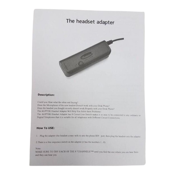 NIB TRIPRO 4-Pin RJ9 Telephone Headset for Landline Desk Phones (H510-RJ) - Picture 6 of 11